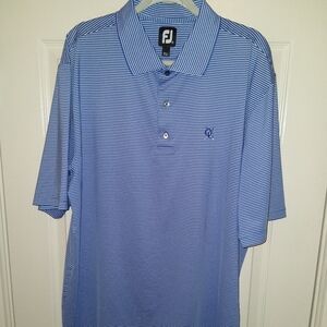 Footjoy FJ Striped Short Sleeve Polo Golf Shirt Men's sz XL W/ Logo